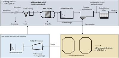 Concept development of a mainstream deammonification and comparison with conventional process in terms of energy, performance and economical construction perspectives